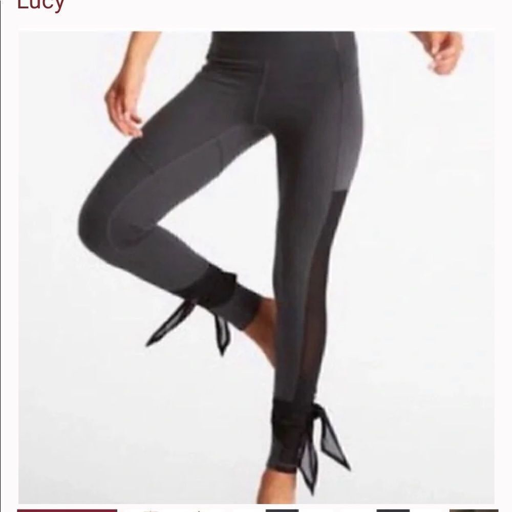 Lucy light & free mesh panel bow tie leggings